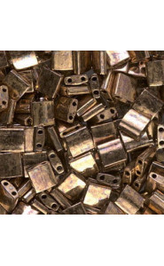 Miyuki tila 5x5mm beads - Metallic dark bronze TL-457